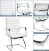 A collage of images showcasing a white office chair with chrome accents. Produktbild-Vorschau