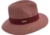 Seeberger knautschbarer Borten-Sommerhut Fedora mit UV-Schutz 30 in rot