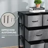 Comodino HOMCOM con 8 cassetti rivestiti in tessuto, mobile Anteprima dell’immagine prodotto 6