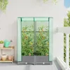 Hochbeet mit Gewächshaus-Aufsatz Rattan-Optik 80x40x123 cm Produktbild-Vorschau 3