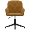 The Living Store Bürostuhl Drehbar Braun Samt Produktbild-Vorschau 3