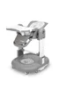 A gray and white baby high chair is shown against a white background. Produktbild-Vorschau