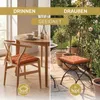 Lavea® Sitzkissen 40x40 cm - 8er Set,  mit Stoffbändern – Produktbild-Vorschau 3