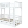 A white wooden bunk bed with a ladder and a pull-out bed. Anteprima dell’immagine prodotto