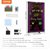 A VEVOR LED writing board with accessories and product specifications. Náhľad obrázku produktu