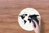 MuchoWow® Mauspad Mousepad Weltkarte - Schwarz - Holz 30x30 Produktbild-Vorschau 3