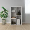 vidaXL Bücherregal/Sideboard Weiß 50x25x80 cm Holzwerkstoff Produktbild-Vorschau 3