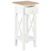 vidaXL Table d'appoint blanche 27 x 27 x 65,5 cm bois Voir les images du produit 1