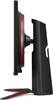 Side view of a black computer monitor with red accents. Podgląd zdjęcia produktu