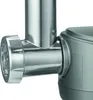 A close-up view of the attachment mechanism of a kitchen appliance, likely a meat grinder attachment for a stand mixer. Produktbild-Vorschau
