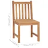 Gartenstühle 2 Stk. mit Kissen Massivholz Teak , Produktbild-Vorschau 11