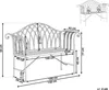 BELIANI Gartenbank Metall Weiß Breite 130 cm für Terrsse Produktbild-Vorschau 7