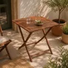 DEGAMO Gartentisch Klapptisch CORUNA 70x70cm, Eukalyptus Produktbild-Vorschau 5