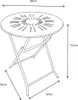 Gartentisch klappbar - D. 60 cm - Metall in Eisenoptik - Produktbild-Vorschau 4