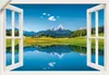 ARTland Wandbild, selbstklebend Fensterblick Alpen und Produktbild-Vorschau 1