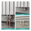 A collage of three images showing different types of radiator valve connections for heating systems. Náhľad obrázku produktu