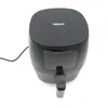 A black air fryer is shown against a white background. Produktbild-Vorschau