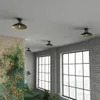 Interior scene with multiple ceiling lights, large windows, and a colorful mural on the wall. Produktbild-Vorschau