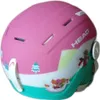 A pink ski helmet with Paw Patrol design, shown from the side. Produktbild-Vorschau