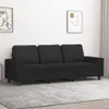 vidaXL 3-Sitzer-Sofa Schwarz 180 cm Stoff Produktbild-Vorschau 2