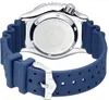 The back of a blue dive watch with a rubber strap. Anteprima dell’immagine prodotto