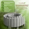 Floranica Bordure de Jardin en bois 40 x 200 cm Gris clair Voir les images du produit 9