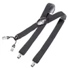 DonDon Herren Hosenträger 3,5 cm breit 4 Clips mit braunem Produktbild-Vorschau 1