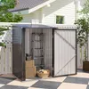 Záhradný domček OUTSUNNY 845-530, tmavo sivý - B Náhľad obrázku produktu 8
