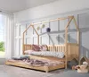 KEF Bett Oli Haus Ebenerdig Doppelbett Kinder – Kinderbett  Produktbild-Vorschau 1