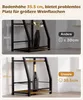 Comparison of two wine racks, highlighting the height difference for wine bottles. Produktbild-Vorschau