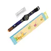 A children's watch with its packaging and a small instruction manual, laid out on a white background. Náhled obrázku produktu