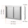Přístupová dvířka ke grilu VEVOR, 711 x 482 mm, dvojitá Náhled obrázku produktu 8
