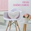 Coussin en forme de cœur, en peluche, couleur argentée (R) Voir les images du produit 2