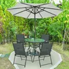 Set mit 4 klappbaren Terrassenstühlen mit Armlehnen, Produktbild-Vorschau 2