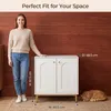 Katzenschrank, 60 cm Katzenklo Schrank, Weiß und Gold | Produktbild-Vorschau 5