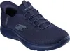 A single navy blue Skechers men's sneaker is shown from a side angle on a white background. Produktbild-Vorschau