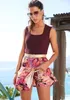 LASCANA Hosenrock mit Blumendruck aus Viskosejersey pink Produktbild-Vorschau 3