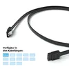 0,5m SATA 3 Kabel Schwarz von JAMEGA | S-ATA 6 Gb/s High Produktbild-Vorschau 2