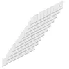 A stack of razor blades arranged diagonally on a white background. Produktbild-Vorschau