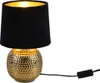 LED Tischleuchte Landhaus Schwarz/Gold Keramikfuß Produktbild-Vorschau 2