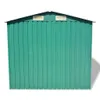 vidaXL Szopa ogrodowa zielona metalowa 204 x 132 x 186 cm Podgląd zdjęcia produktu 5