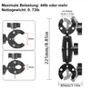 Diagrams and specifications for a camera clamp mount. Produktbild-Vorschau
