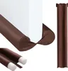A brown door draft stopper is shown in multiple views, including attached to a door and as a standalone item. Anteprima dell’immagine prodotto
