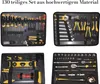 A collage of four tool cases filled with various tools. Produktbild-Vorschau