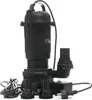 A black submersible pump with accessories against a white background. Podgląd zdjęcia produktu