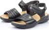 Rieker Damen Echtleder Sandale schwarz, Damen:39 EU Produktbild-Vorschau 30