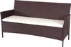 panca da giardino a 3 posti in poly-rattan Halden, panca ~ Anteprima dell’immagine prodotto 7