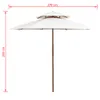 vidaXL Parasol double pont 270×270 cm mât en bois blanc Voir les images du produit 5