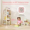 COSTWAY Regał dziecięcy obracany o 360°, 3-poziomowy regał Podgląd zdjęcia produktu 4