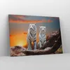 Bild auf Leinwand - Leinwandbild - Tiger weiß Rock Produktbild-Vorschau 4